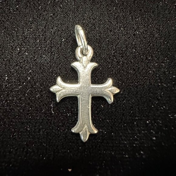 Vintage James Avery Sterling 925 Silver Fleuree Cross Petite Charm Pendant - Picture 1 of 6